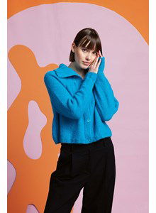 Damesvest net reverkraag