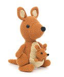 Haakpatroon Knuffel Mama en baby kangoeroe
