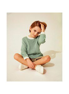 Kindertriu met in kleur afstekende boordjes