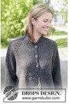Breipatroon damesvest Evening Secret Cardigan met raglan en kabels van andere kant