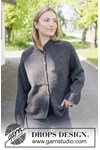 Breipatroon damesvest Evening Secret Cardigan met raglan en kabels van andere kant