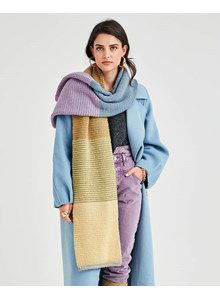 Brede meerkleurige sjaal