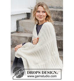 Deken/omslagdoek gemaakt van Drops Nepal