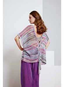 Wijde poncho met kruisende banden