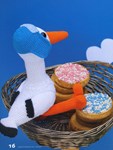 Haakpatroon ooievaar blauw