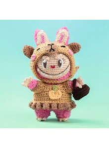 Haakpatroon capibara-outfit gemaakt van DMC borduurgaren