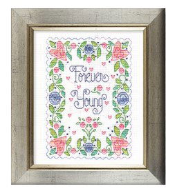 Forever young gemaakt van DMC borduurgaren 11