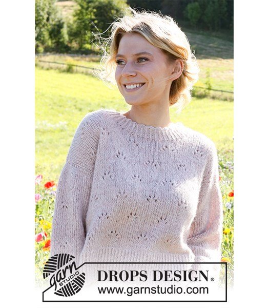 Breipatroon Damestrui Sweetness Imprint Sweater met kantpatroon