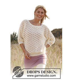Gebreide trui gemaakt van Drops Bomull lin