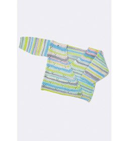 Wikkelvestje met ajourpatroon gemaakt van Lang Yarns Merino 200 bebe