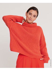 Wijde damestrui met dubbele halsboord