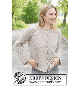 damesvest met raglan Oat Milk Cardigan gemaakt van knopen