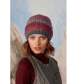 Damesmuts in netpatentsteek gemaakt van Lang Yarns Orion
