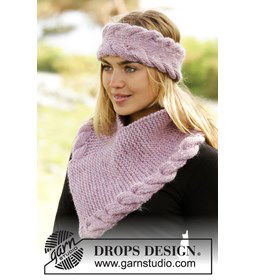 Haarband halswarmen gemaakt van Drops Andes