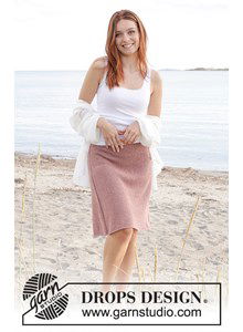 Damesrok met gaatjespatroon langs zijnaden