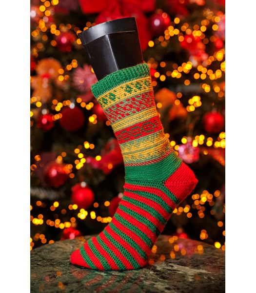 Haakpatroon kerstsokken Nordic Tradition