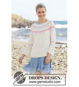 Dames trui gemaakt van Drops Safran