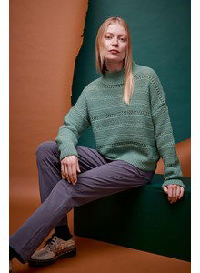 Trui met verticaal ajourpatroon