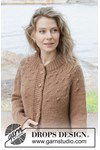 Breipatroon Chestnut Season Cardigan van andere kant