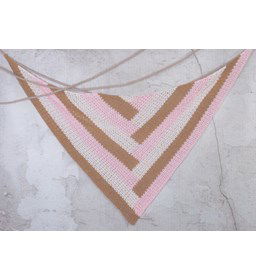 Sjaal Colorblock gemaakt van Scheepjes Linen soft