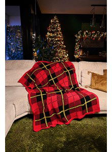 Deken in Schots blokpatroon