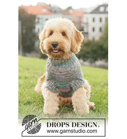 Warme gebreide hondentrui van wol | Breipatroon gemaakt van DROPS Fiesta