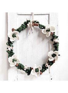 Winterkrans met bloemen