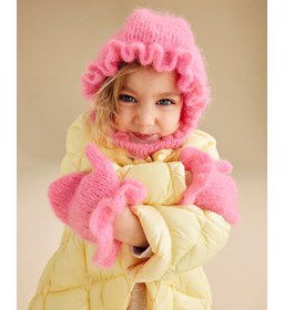 Set bivakmuts en wanten gemaakt van Breinaalden