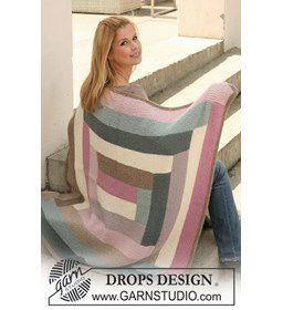 Deken met strepen. gemaakt van Drops Nepal