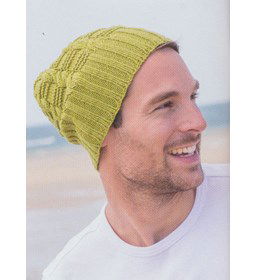 Herenmuts of damesmuts met kabels gemaakt van Schachenmayr Merino Extrafine Cotton 120