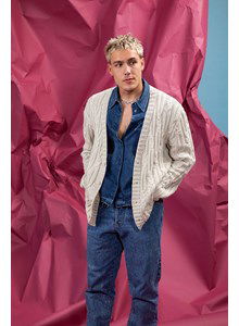 Herenvest met lage V-hals