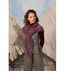 Driehoekige sjaal gemaakt van Lang Yarns Orion