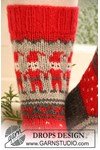 Breipatroon Gebreide sokken met Kerst patroon van andere kant