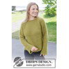 damestrui met raglanmouwen Mossy Ridge Sweater gemaakt van Drops Kid Silk