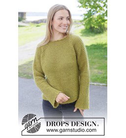 damestrui met raglanmouwen Mossy Ridge Sweater gemaakt van Naaiartikelen