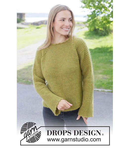 Haakpatroon damestrui met raglanmouwen Mossy Ridge Sweater