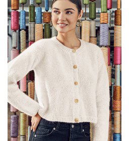 Damesvest met ronde hals