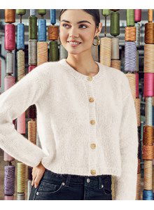 Damesvest met ronde hals