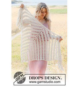 Omslagdoek gemaakt van Drops Puna