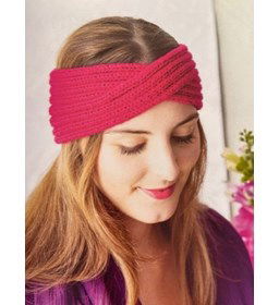 Marie Claire gekruiste hoofdband gemaakt van Lang Yarns Amira