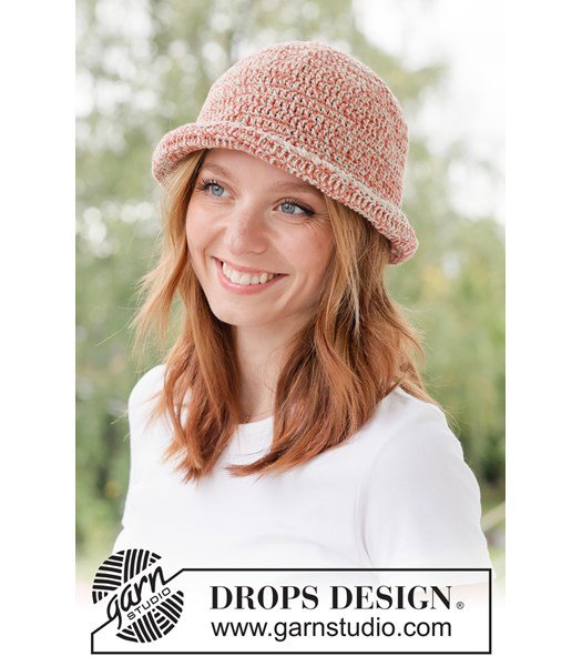 Haakpatroon Gehaakte zomerhoed van dubbeldraads katoen