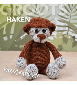 Knuffelbeest Aapje Abel gemaakt van Durable soqs tweed