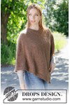 Breipatroon poncho Forest Fal met in voor- en achterkant van andere kant