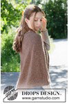 Breipatroon poncho Forest Fal met in voor- en achterkant van andere kant