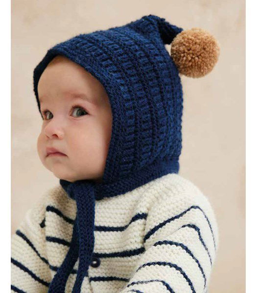 Breipatroon Babymutsje met pompon
