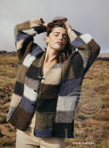 Damesvest Brautir met blokken aardetinten