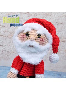 Haakpatroon handpop kerstman gemaakt van Durable Teddy