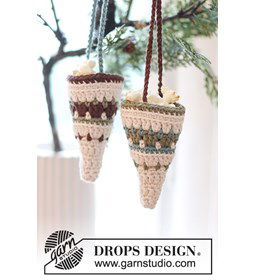 Kerstdecoratie cornet gemaakt van Drops Paris