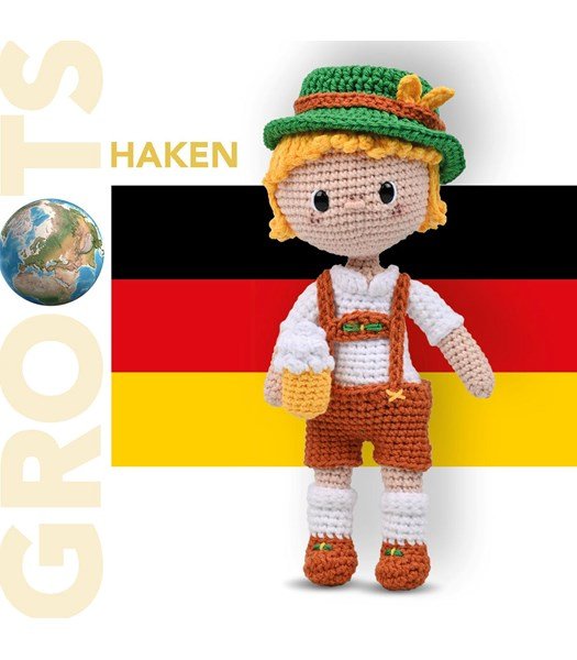 Haakpatroon Pop in Duitse klederdracht