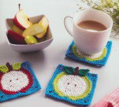 Haakpatroon Onderzetters met appelpatroon